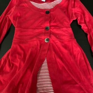 cute red shirt dress